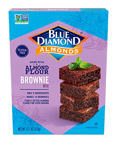 Blue Diamond Almonds Gluten-Free Almond Flour Baking Mix, Chocolate Brownie, Multicolor, 13.1 Oz