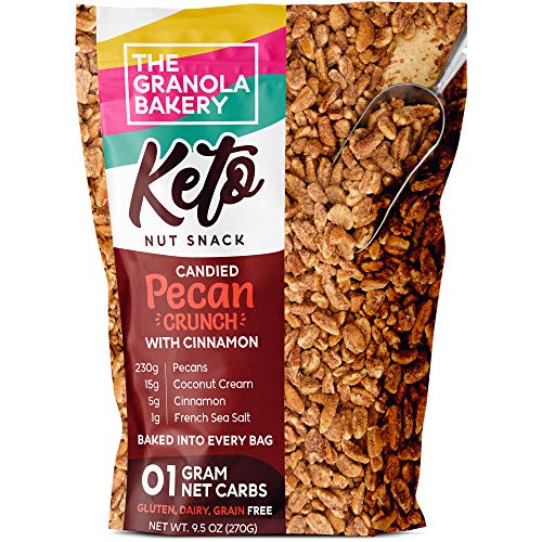TGB Keto Candied Pecans | 1g Net Carb | Low Carb Nut Snack | Healthy Artisanal Food, 9.5 Ounces