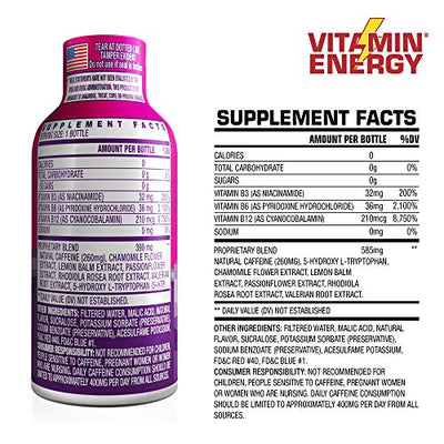 (48 Pack) VitaminEnergy™ Mood+ Keto Energy Shots, , Lasts up to 7+ Hours Grapelicious Grape Flavored Energy Drink with Vitamin Supplements, Anxiety Relief, Mood-Boosting Keto, Each 1.93 fl oz.