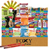 Foxy Fane 40 count Keto Snack Box - Gift Care Package with Variety of Protein Bars, Cheese Crisps, Nuts, Jerky - Low Carb, High in Fat & Protein Ketogenic Friendly Healthy Treats (40 Snacks)