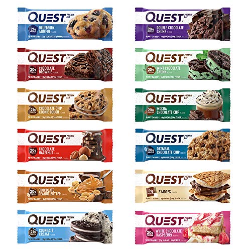 Quest Nutrition- High Protein, Low Carb, Gluten Free, Keto Friendly, 12-2.2 ounce assorted flavors variety Pack