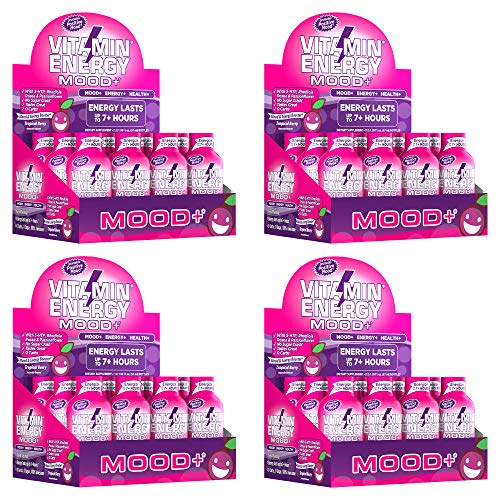 (48 Pack) VitaminEnergy™ Mood+ Keto Energy Shots, , Lasts up to 7+ Hours Grapelicious Grape Flavored Energy Drink with Vitamin Supplements, Anxiety Relief, Mood-Boosting Keto, Each 1.93 fl oz.