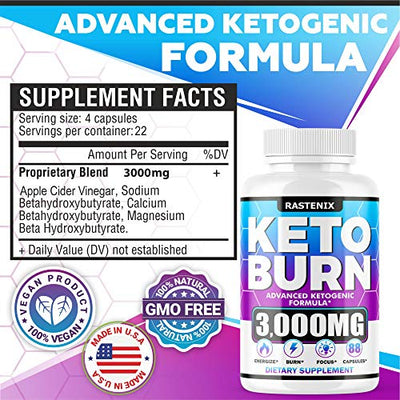 Keto Diet Pills - (2-Pack | 176 Capsules) - Keto Pills for Keto Burn & Energy - Perfect Keto Fast Bhb Capsules with Apple Cider Vinegar for Weight Managment - Vegan Keto Fit Advanced Formula