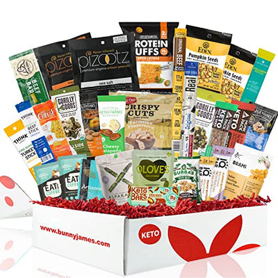 Ultimate Keto Snack Box Sampler Gift Low Carb (5G or less) Low Sugar, High Fat Keto Friendly Snacks, Perfect Low Carb Keto Gift Basket