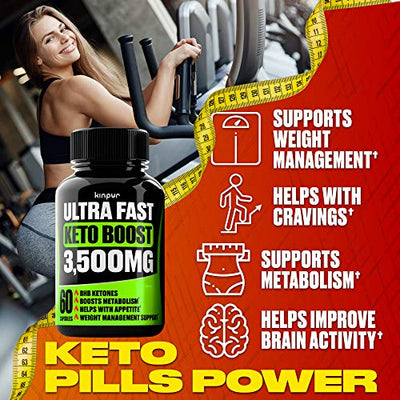 (2 Pack) Complete Keto Pills - Advanced Weight Management, Energy, and Appetite Support - Keto Fast BHB Exogenous Ketones Supplement for Improved Focus and Stamina - 120 Keto Diet Pills Total