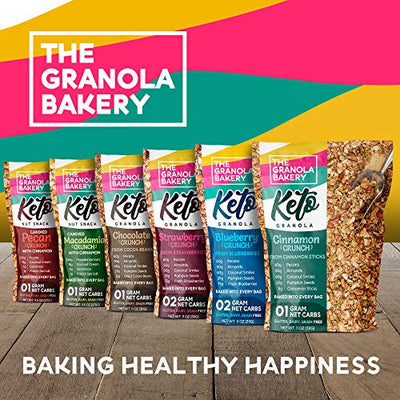 TGB Cinnamon Pecan Keto Granola | 1g Net Carb Snack | Low Carb Nut Cereal | Healthy Artisanal Food, 11 Ounces