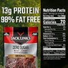 Jack Link’s Beef Jerky, Zero Sugar, 7.3 Oz Bags, 2 Count - Paleo Friendly Snack with No Artificial Sweeteners, 13g of Protein and 70 Calories Per Serving, No Sugar Everyday Snack (Packaging May Vary)