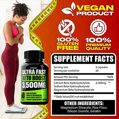 (2 Pack) Complete Keto Pills - Advanced Weight Management, Energy, and Appetite Support - Keto Fast BHB Exogenous Ketones Supplement for Improved Focus and Stamina - 120 Keto Diet Pills Total