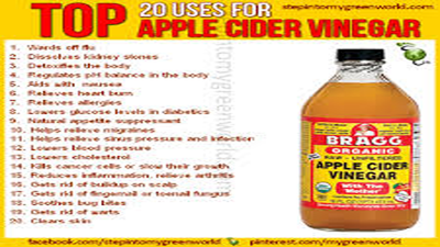 Apple Cider Vinegar: Benefits, uses, For Treatment Of Infections.
