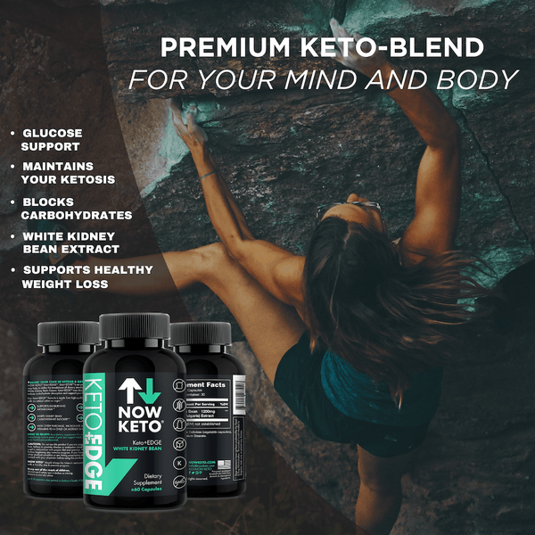Keto+EDGE Weight Loss Carb Blocker White Kidney Bean Extract NOW KETO